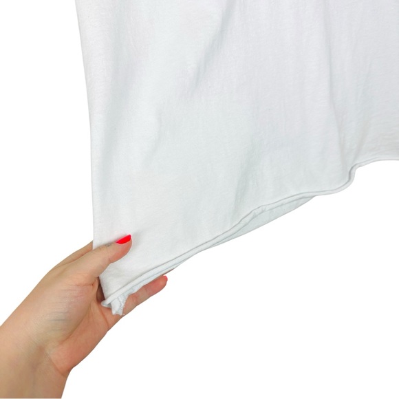 Mad Dog 2020 Alcohol Graphic Boxy Cropped Upcycled Pocket Short Sleeve T Shirt - Picture 7 of 10